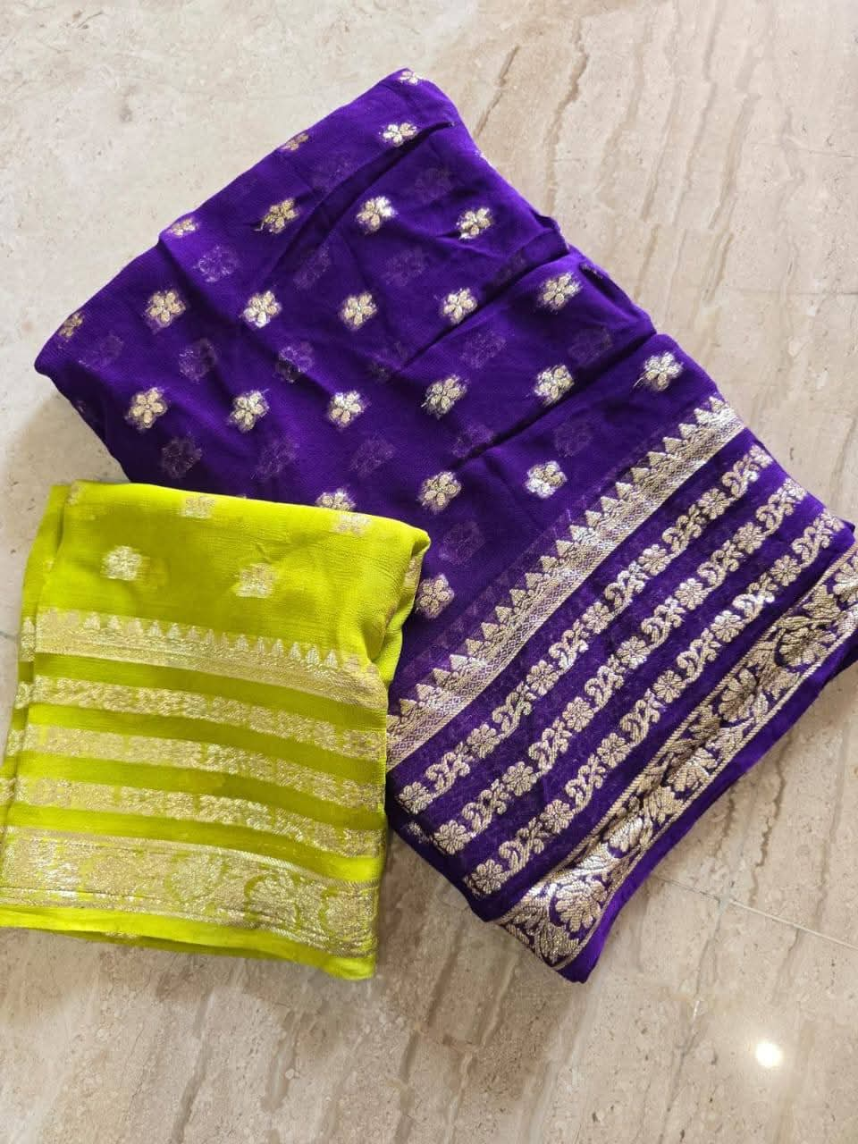 Premium Viscose Georgette Saree - Madhuram Sarees