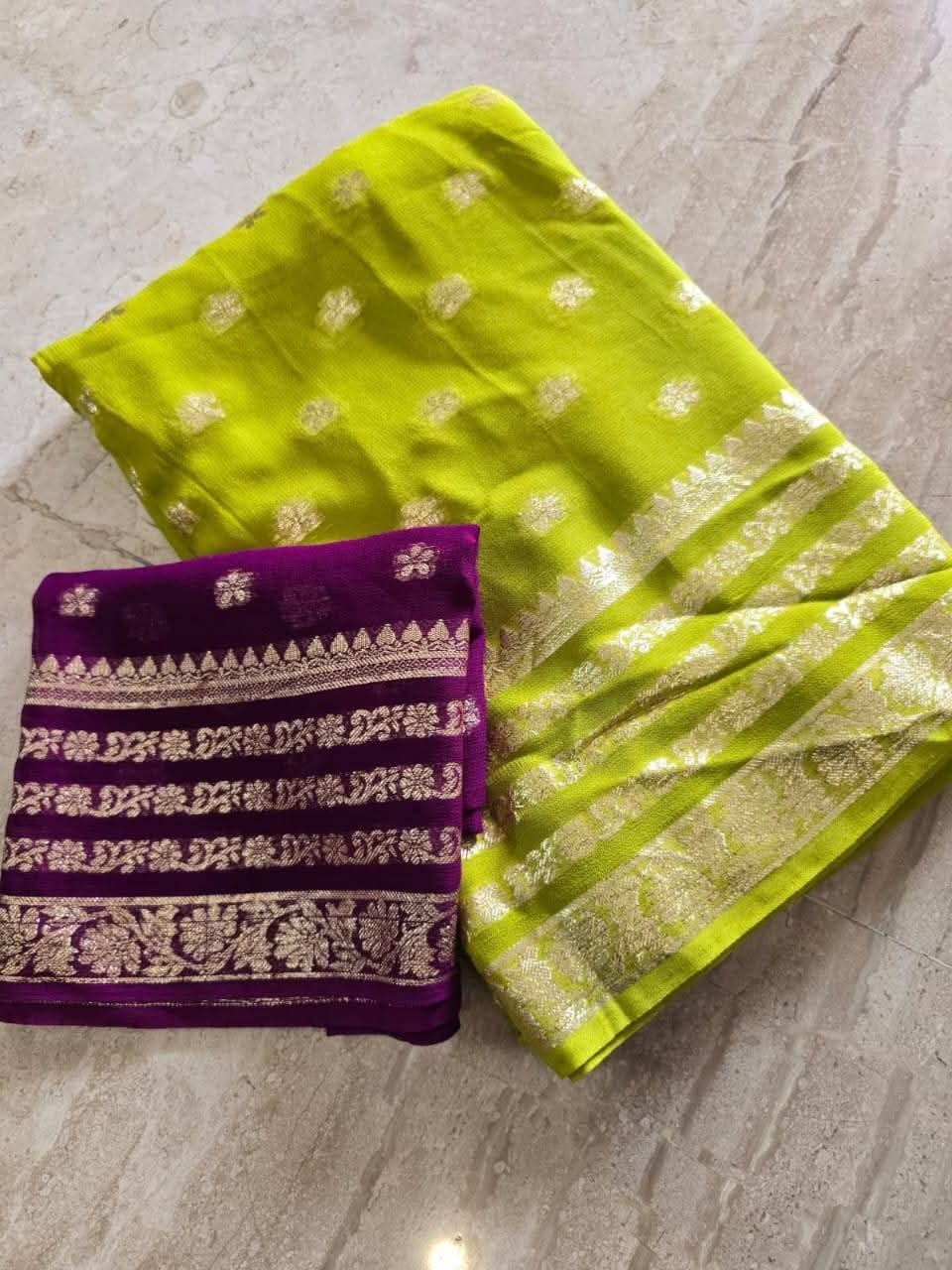 Premium Viscose Georgette Saree - Madhuram Sarees