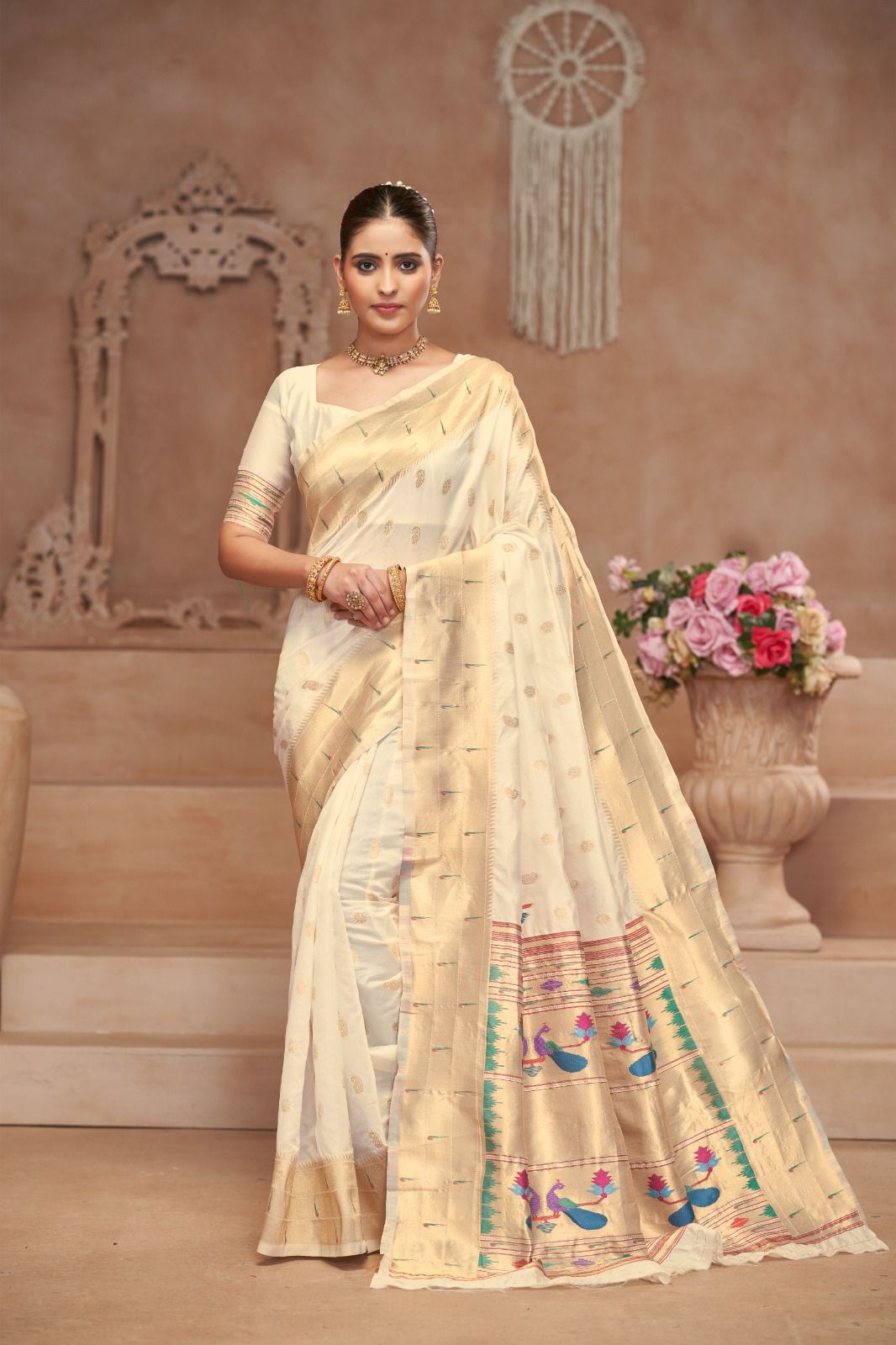 Soft Silk Saree with Pure Jari Weaving – Luxurious &amp; Elegant - Madhuram Sarees