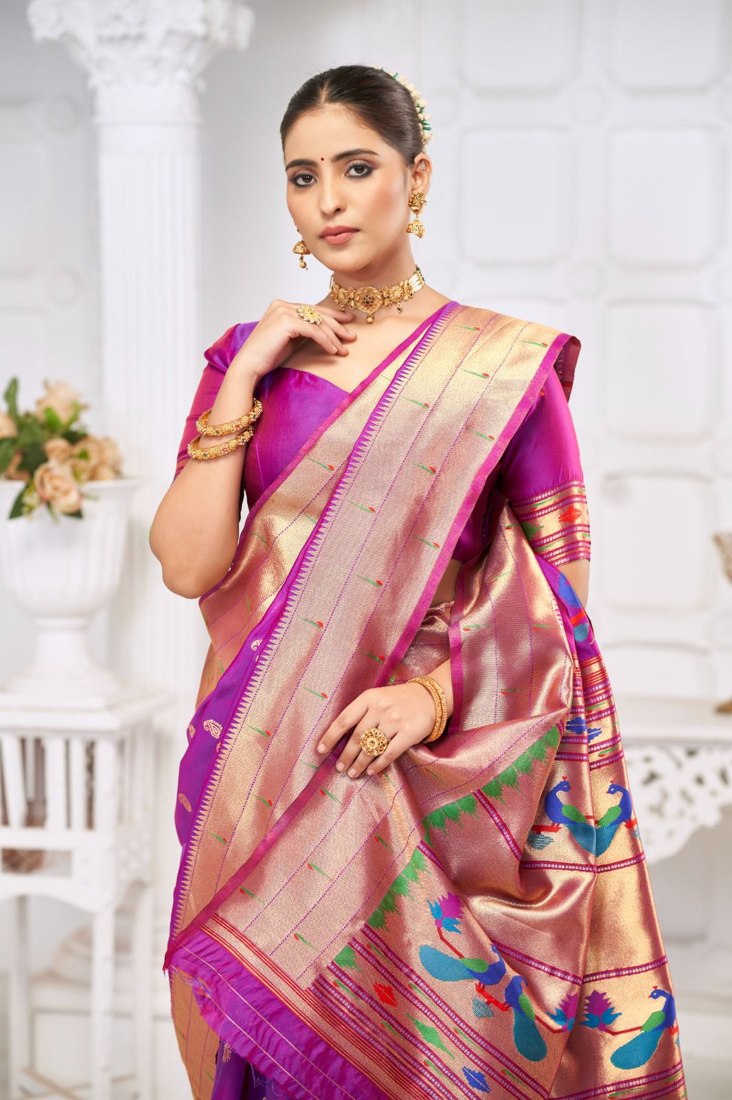 Premium Soft Silk Saree with Pure Jari Weaving – Luxurious & Elegant - Madhuram Sarees