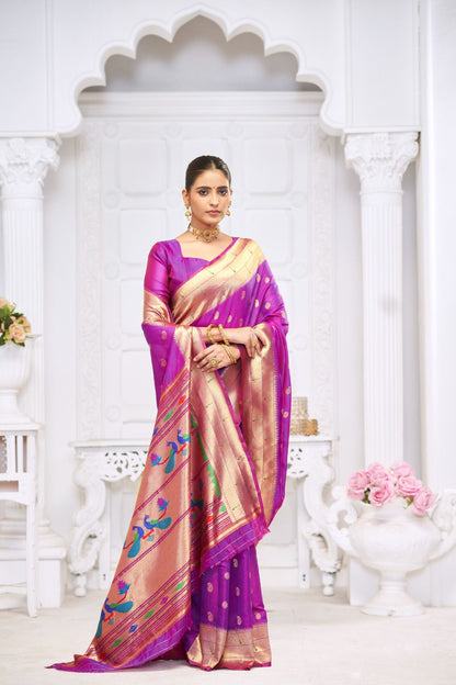 Premium Soft Silk Saree with Pure Jari Weaving – Luxurious & Elegant - Madhuram Sarees